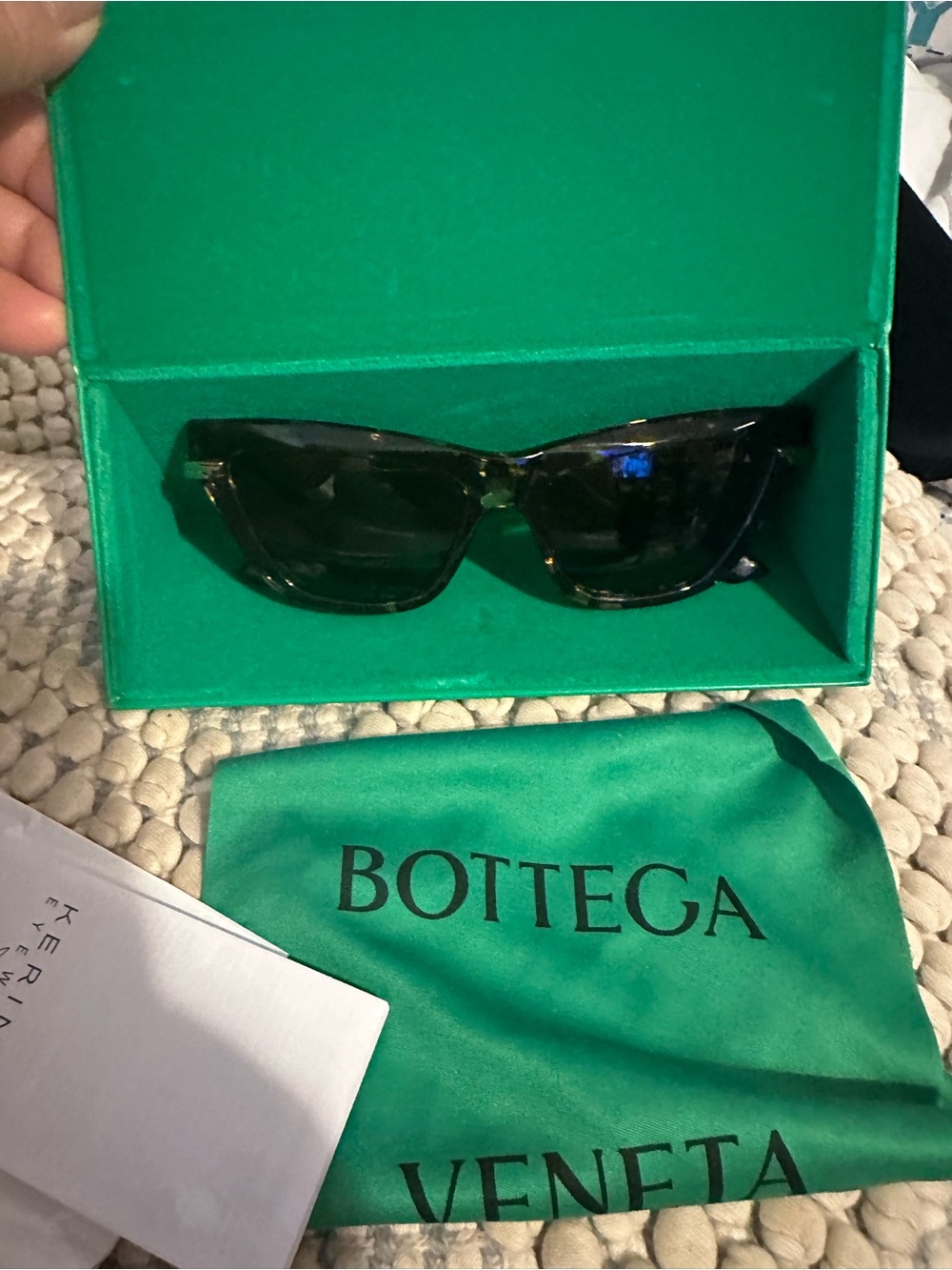 Bottega Veneta Tortoiseshell Cat-Eye Sunglasses with Black Lenses